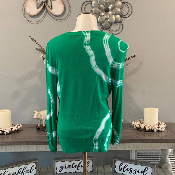 INC International Concepts Green and White Knit - Picture 3 of 6